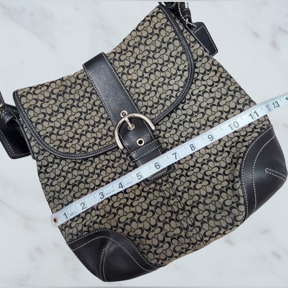 Coach SoHo Signature Small‎ Duffle Crossbody Shoulder Bag Black w/ Dust Bag